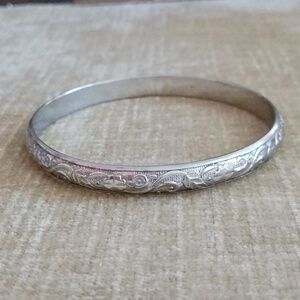 Silver Toned Bangle Bracelet